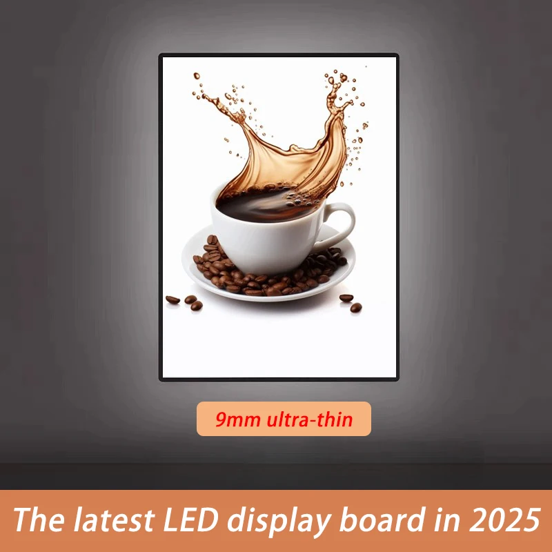 Ultra thin store advertising LED A3A4, bright menu display lightbox, ordering board, price list design and production.