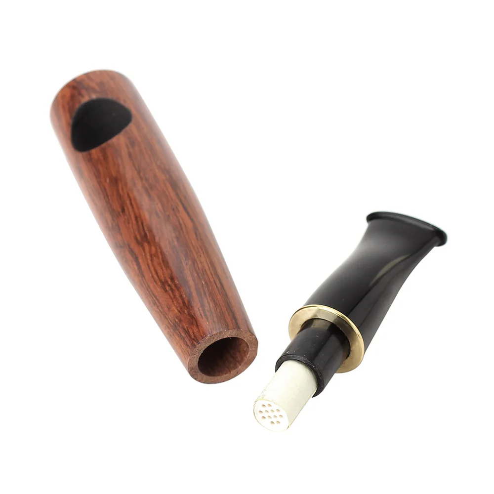 1piece tobacco pipe, portable DIY pipe, 9mm flue, Straight handle solid wood pipe, cigar accessory,  length 120mm , smoking gift