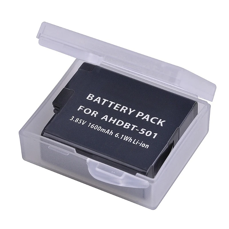 For GoPro Hero 5  7  6  8 Action Camera Batmax 1600mAh AHDBT-501 AHDBT 501 Battery