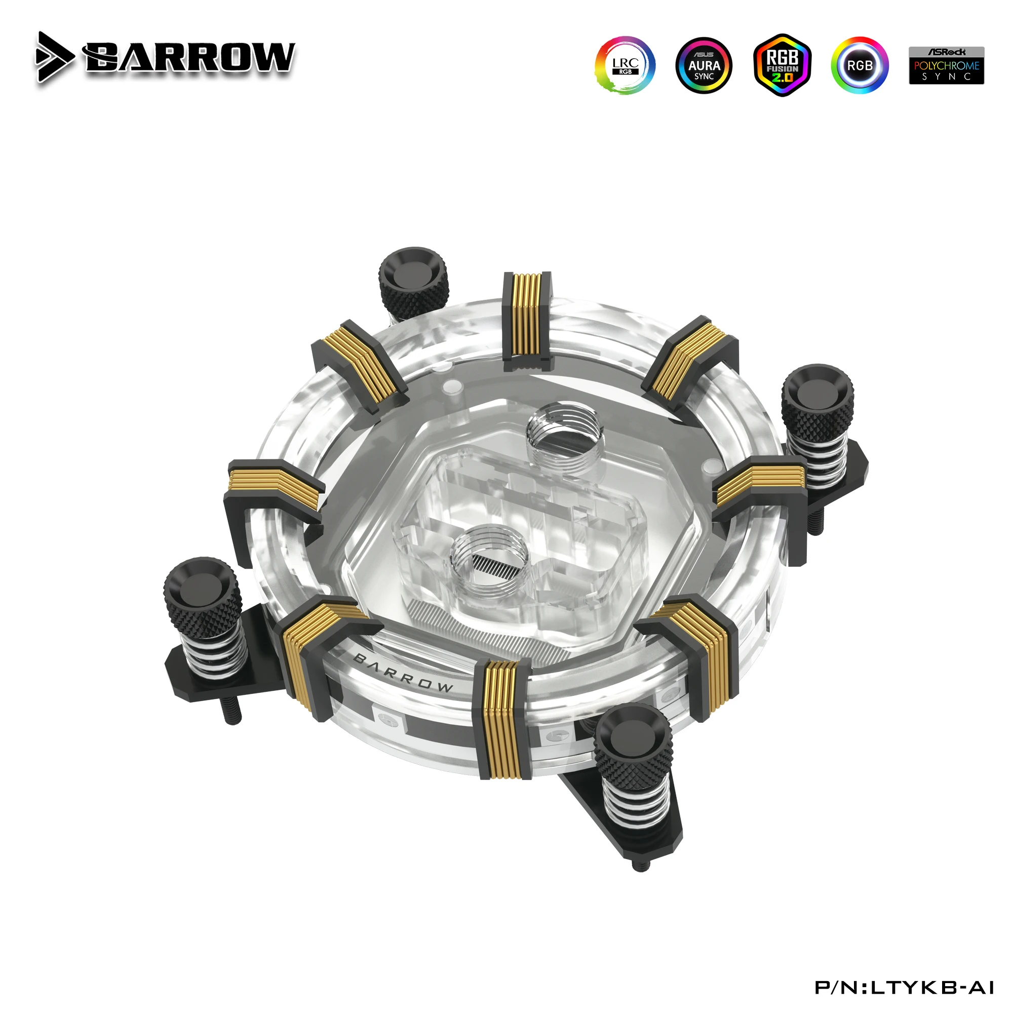 Imagem -02 - Barrow Cpu Water Block para Plataforma Intel Aurora 115xx99x29912001700 Cooler Branco Preto Ltykb-ai