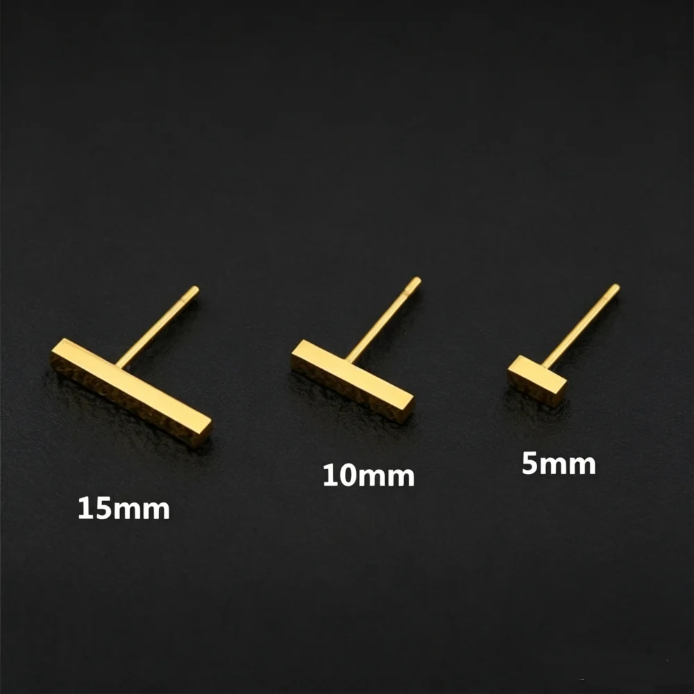 PE75 Titanium Brief Stud Earrings 316l Stainless Steel Earring IP Plating No Fade Allergy Free Good Quality Jewelry