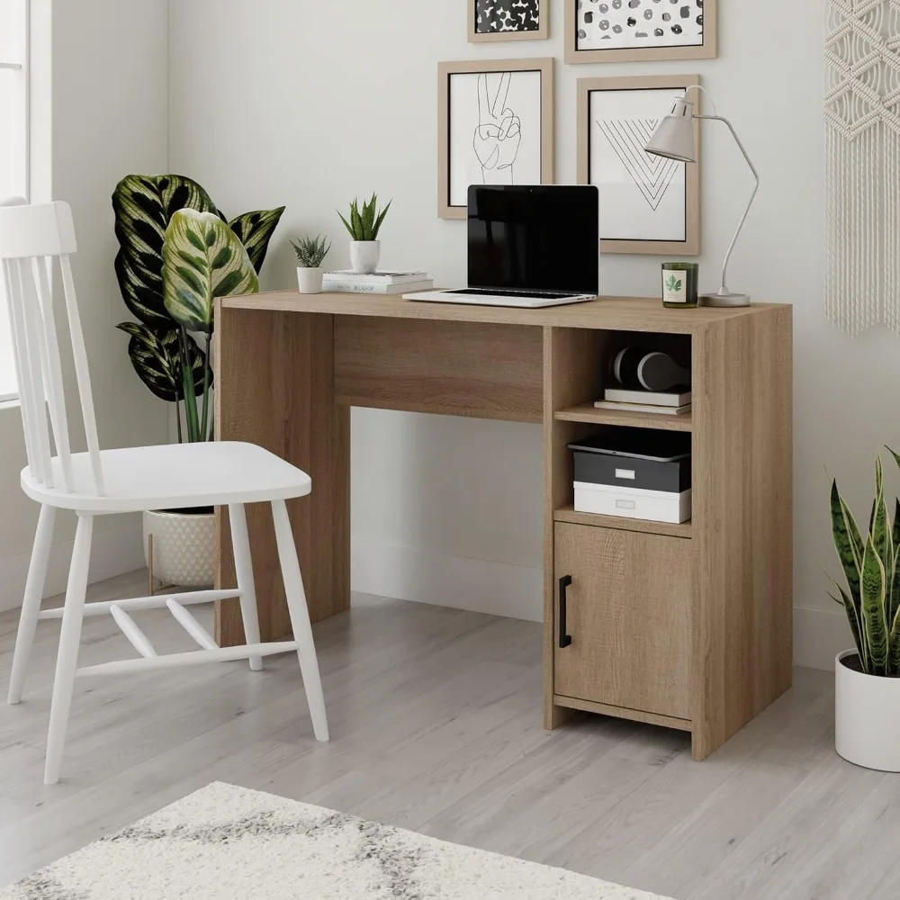 

Beginnings Desk, L: 40.39" x W: 17.48" x H: 28.82", Summer Oak Finish，Computer desk in the bedroom