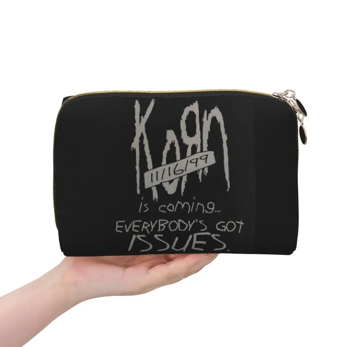 Rock Band Korn Follow The Leader 20Th Anniversary Merch Women Cosmetic Bags Travel Makeup Organizer Pouch Toiletry Storage