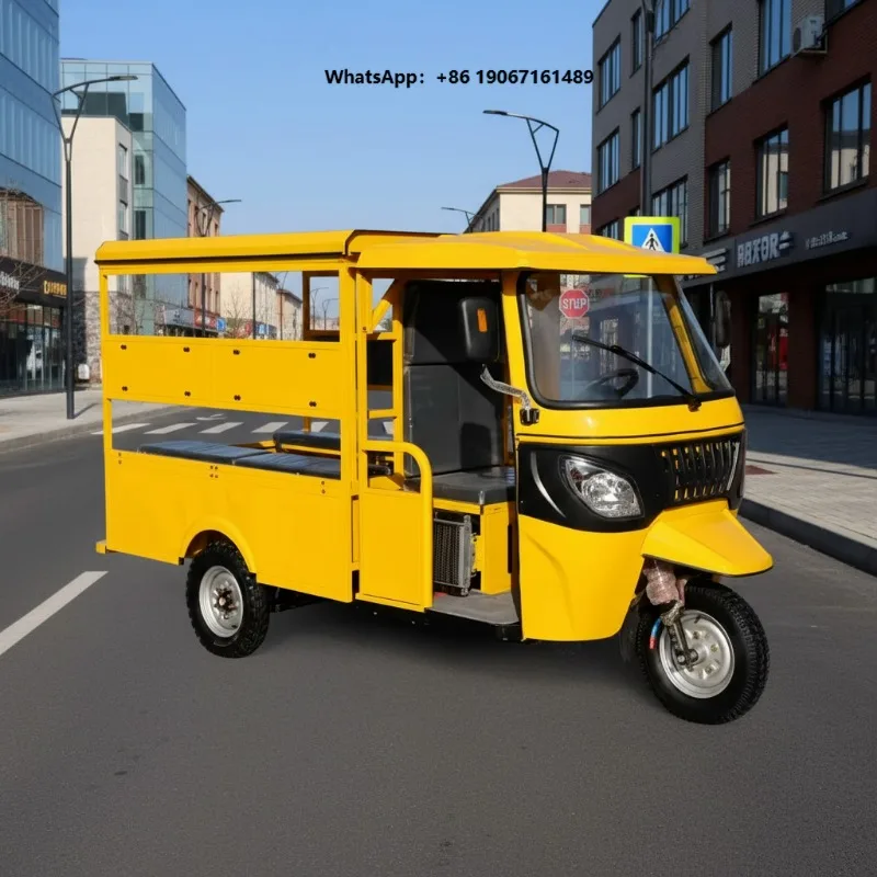 Large Compartment Motor Tricycle Electric Passenger Tricycle Also Used for Cargo Transportation