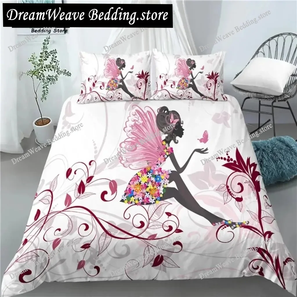

Home Living Luxury 3D Butterfly Girl Print Bedding Set Comfortable EUUSAU Size Home Textileextile Luxury Gift