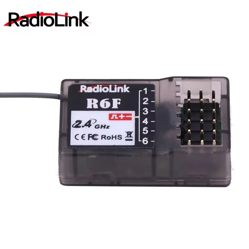 Radiolink R6F 수신기 RC 자동차 및 보트 용 6 채널 2.4GHz 라디오 송신기 리모컨 RC6GS V2/RC4GS V2/T8FB/T8S