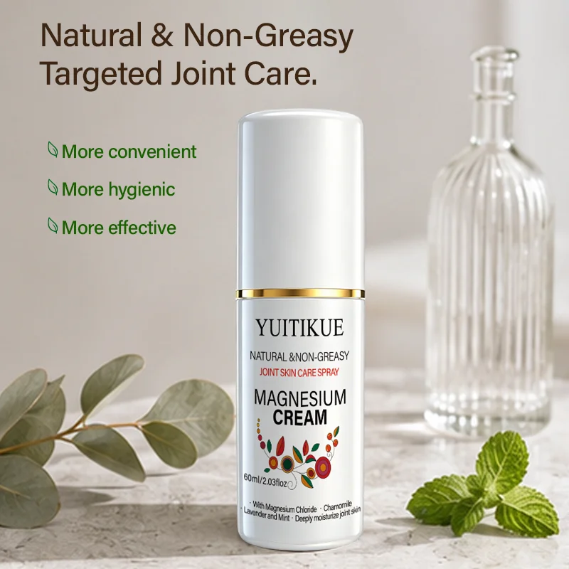 Magnesium Joint Care Cream Spray 60ml Natural Chamomile Lavender Mint Extract Deep Moisturize Non Greasy Joint Skin Care