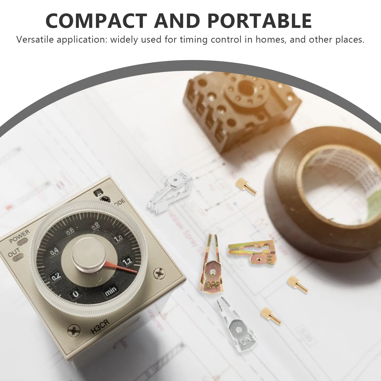 

12Sets Timer Trippers Small Metal Portable Convenient Accessories Precise Timing Universal Compatibility Home Office Use