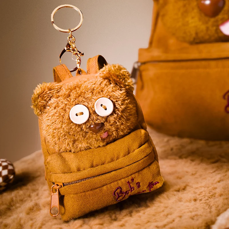 

Universal Studios Minions TIM Bear Backpack-shaped Pendant Cute Cartoon Mini Backpack Keychain Hanging Ornament