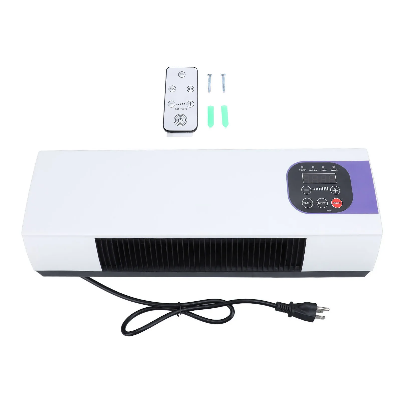 Machine de chauffage murale électrique avec télécommande, sécurité, économie d'espace, nature, vent 