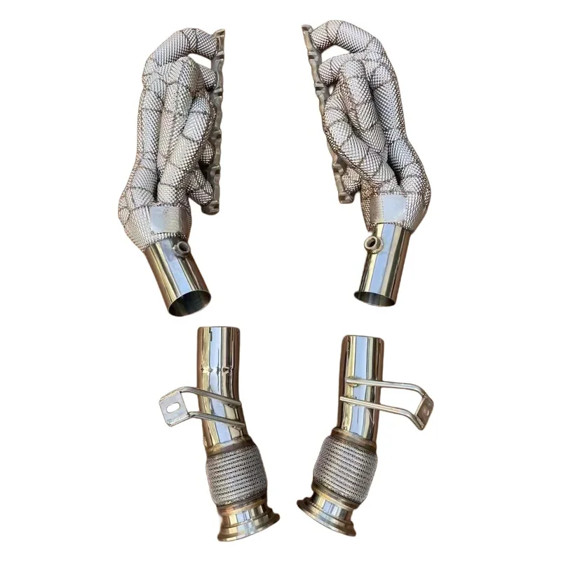 High quality exhaust manifold For Audi R8 V8 V10 4.2L/5.2L 2008-2020 Exhaust Downpipe Stainless Steel Car Exhaust Muffler Pipe