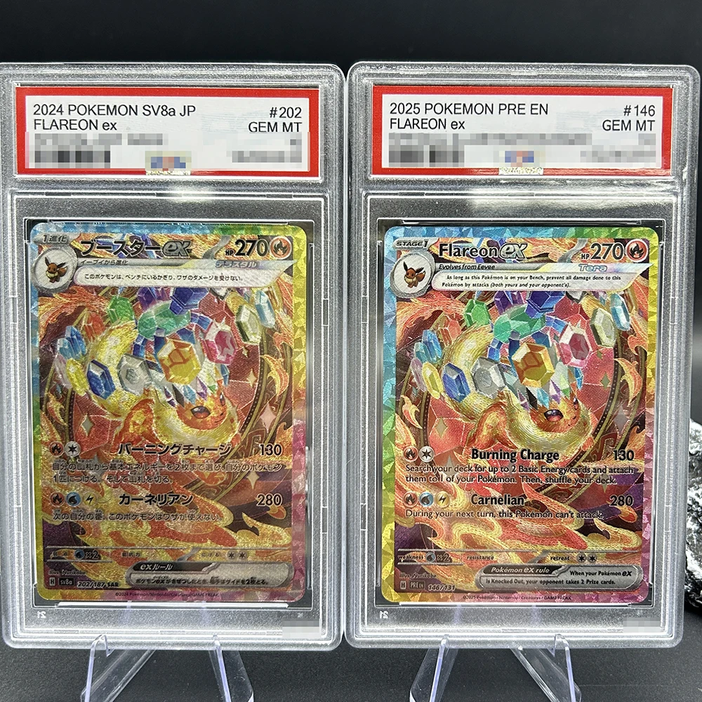 

1 шт. PTCG Flareon английская японская версия хобби хобби коллекционные предметы коллекция игр аниме карты подарки на день рождения