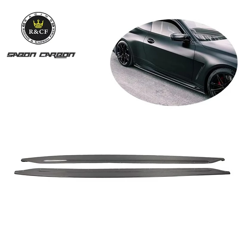 Hot Seller MHC Style Dry Carbon Fiber Side Skirts Exterior Accessories for BMW G80 M3 G82 M4 2022 up