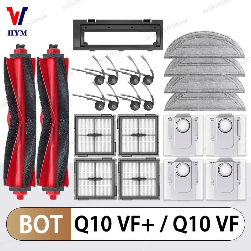 For Roborock Q10 PF+/Q10 PF Accessories Main Brush Side Brush Hepa Filter Mop Cloth Dust Bag Robot Vacuum Cleaner Spare Parts