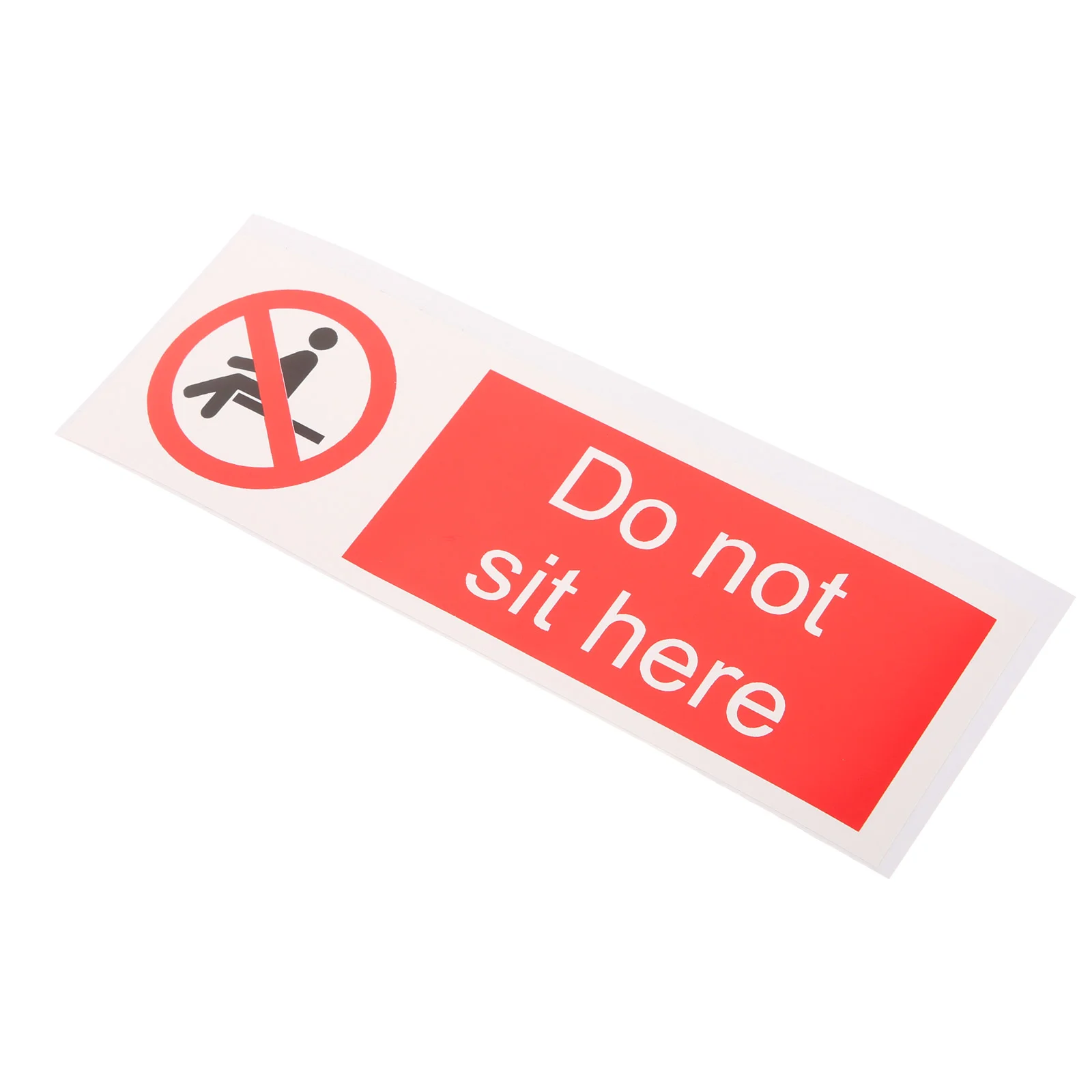 Safety Warning Stickers Sign Self Adhesive Signs Do Not Sit Here Caution Sitting and Lying Pvc Self-adhesive Decals