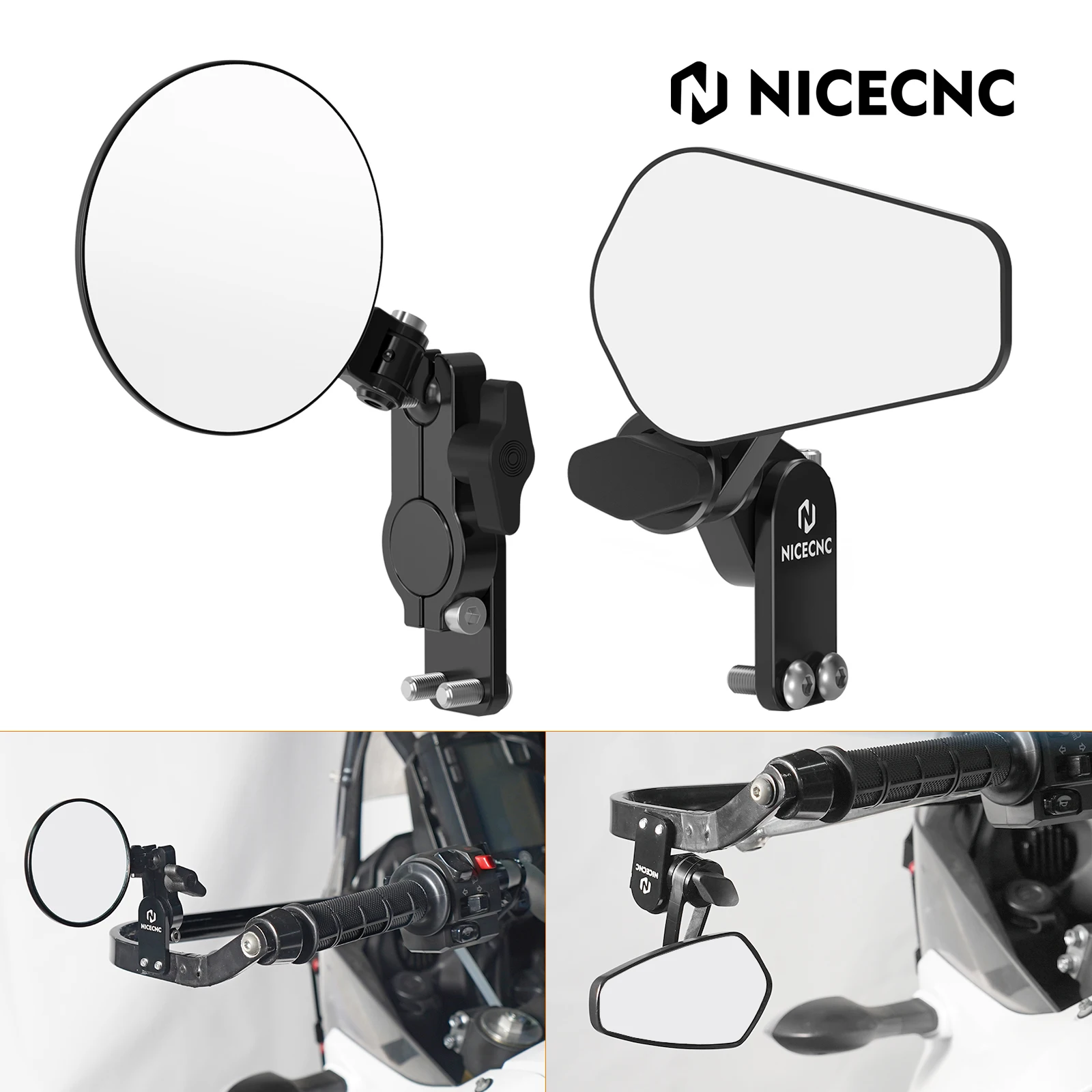 

Universal Motorcycle Quick Flip Mirrors for KTM Husqvarna Honda Suzuki Yamaha GasGas Beta Sherco Side Mirrors Handguard Mirrors