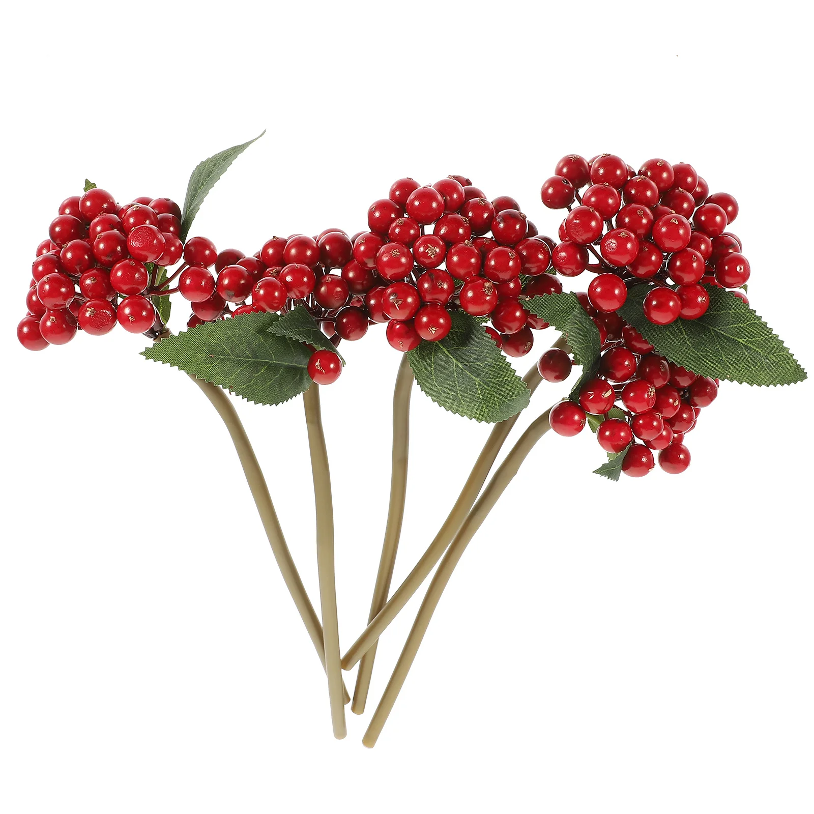 

5 Pcs Berry Stems for Vase Artificial Branches Berries Decor Flowersartificial Aluminum Foil Picks Floral Arrangements