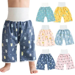 Pantalones de pañales impermeables para bebé, falda para entrenamiento de orinal, pañal cómodo corto para niños y niñas, ropa de cama para dormir de noche