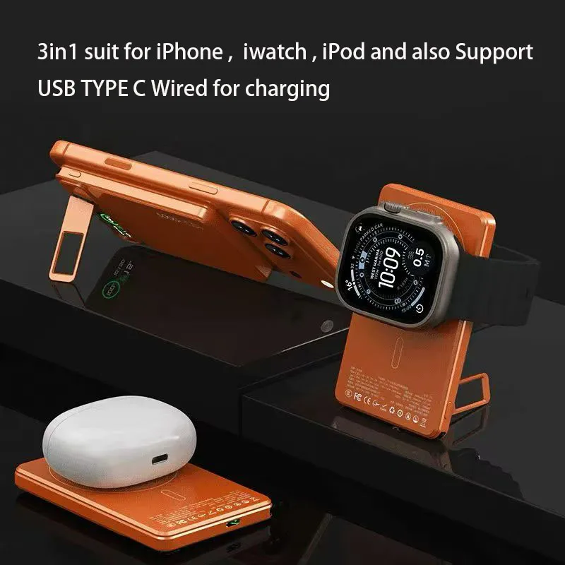 Imagen 6: Batería Externa Delgada de 10000mAh con Certificación CCC, Carga Inalámbrica Magnética Rápida de 20W para iPhone 12-17, Paquete de Batería Portátil