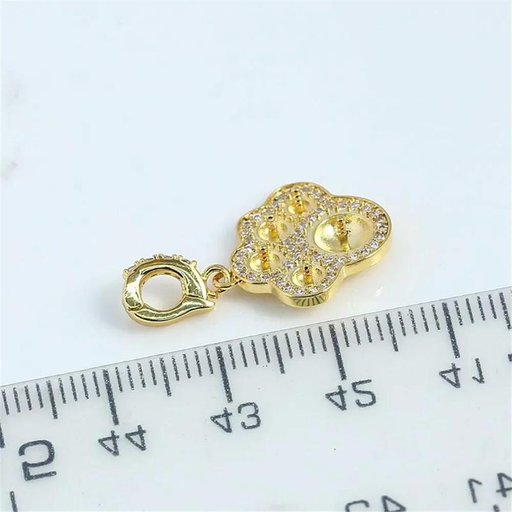 DIY Gold-Plated Pearl Pendant Setting, Handmade Jewelry Crafting Accessories Jewelry Findings No Pearl No Chain