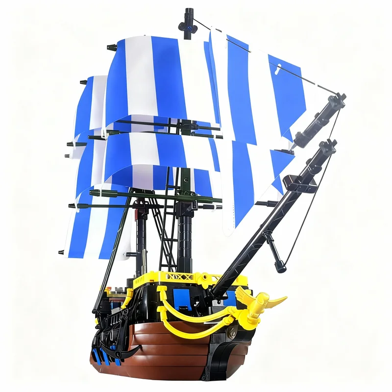 1548 elementów MOC Karibyjski Klips, statyw piracki, model do składania, klocki konstrukcyjne, prezenty świąteczne, kreatywna zabawka DIY, edukacyjna zabawka dla dzieci