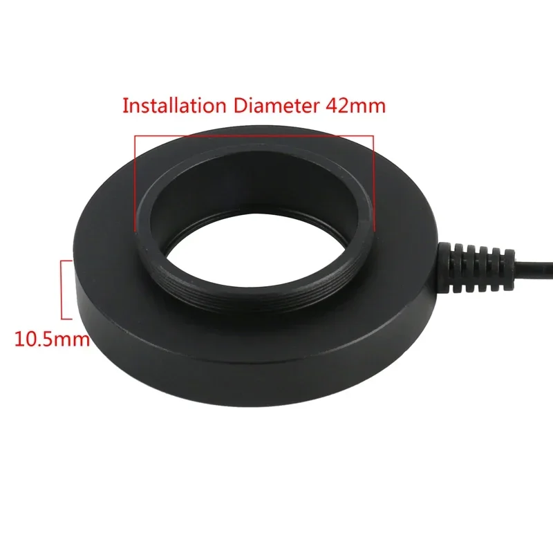 SMD 26 pcs LED Ring Light lampada illuminante regolabile ad alta luminanza 5V USB 6500K - 7500K per microscopio Video industria HDMI USB