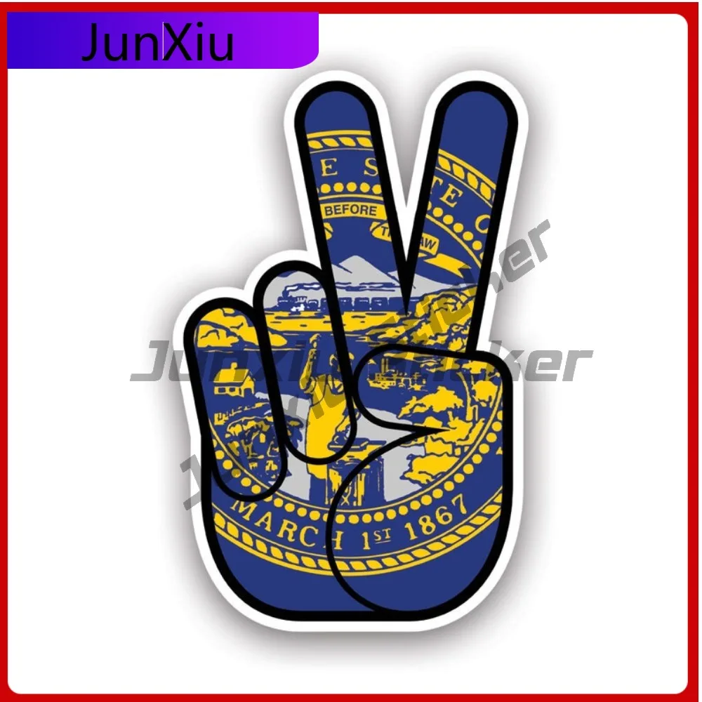 

Nebraska State Shaped Weather Resistant Sun Resistant Cartoon For Car Window Rear Windshield Helmet Easy Apply Removable Decor