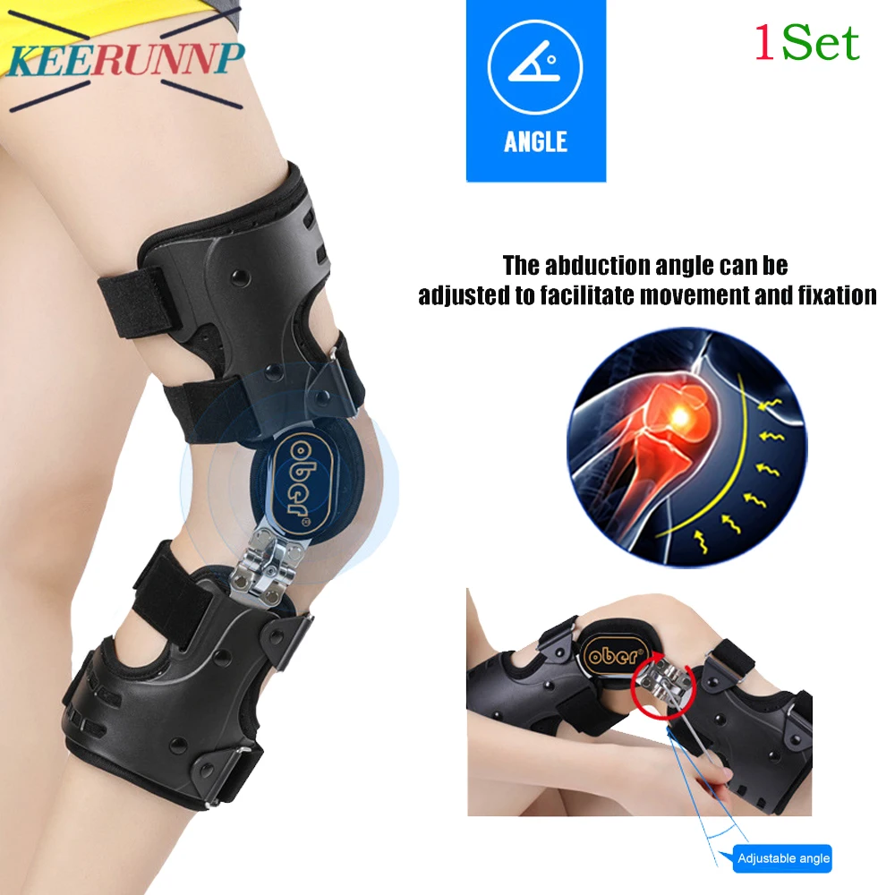 Hinged Knee Brace,ROM Knee Brace for ACL,MCL Injury,Hinged Immobilizer for Orthopedic Rehab,Post Op,Meniscus Tear,Right Left Leg