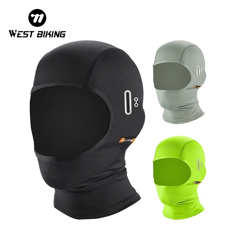 West biking verão da motocicleta balaclava capacete da bicicleta chapéu forro rosto cheio sol proteção uv ciclismo correndo tampas respiráveis