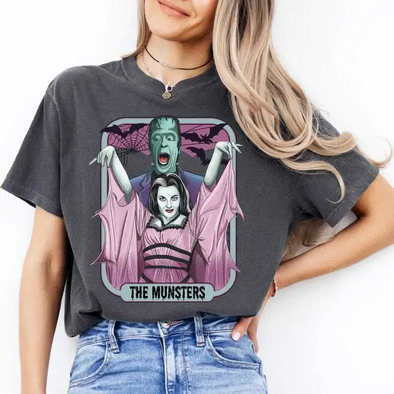 Classic The Munsters Gothic Shirt, Horror Icons, Spooky Cute, Unisex T-Shirt