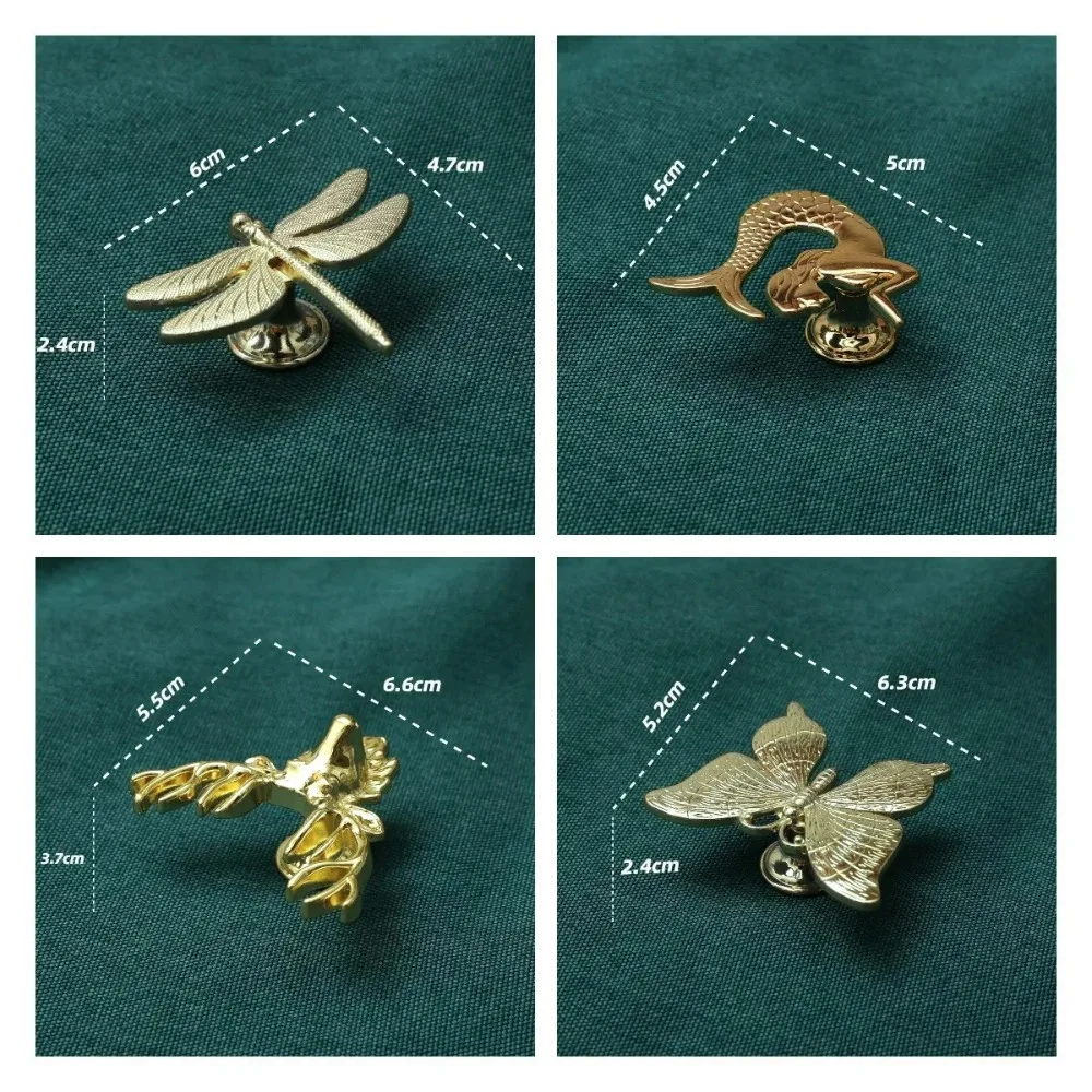 Pflanzen- und Tierform Möbelgriffe Farbige Schubladenknöpfe Retro Kommodenknöpfe Goldene Griffe für Schränke und Schubladen – Detail 6