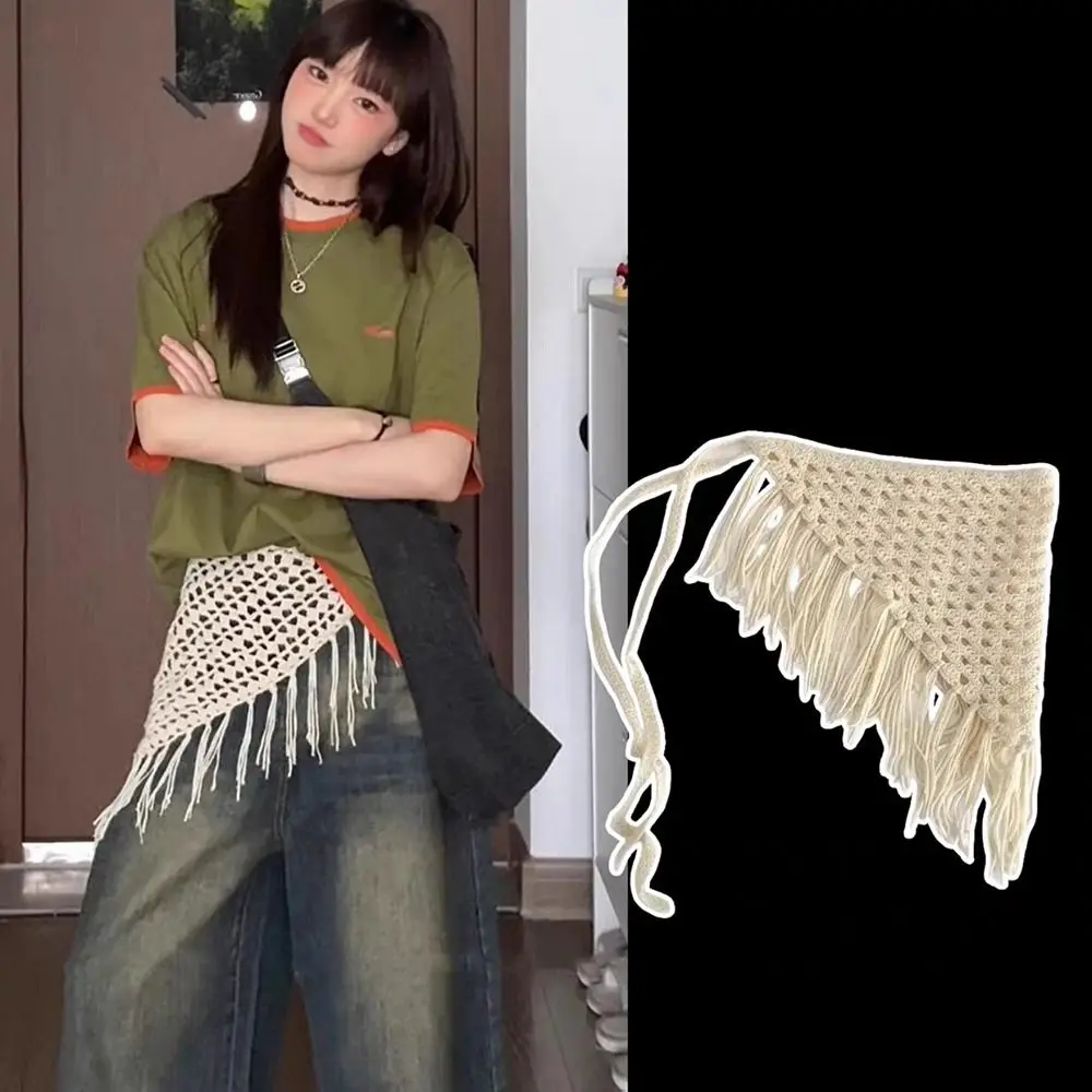 Fashion Tassels Fringe Waist Belt Y2K Ethnic Dance Hip Scarf Exquisite Retro Corset Belt Dress Jeans Decor