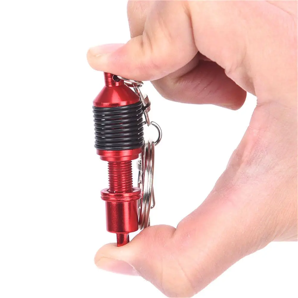 Gift Car Part Shock Absorber Keyring Key Ring Adjustable Coilover Spring Keychain