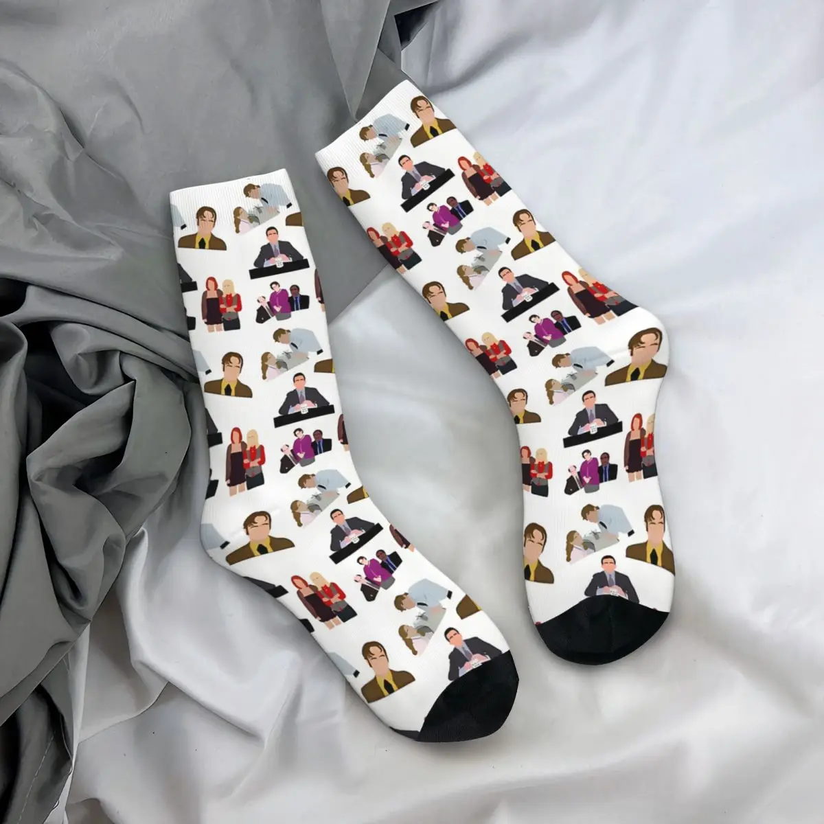 The Office Michael Scott TV Show Character Set Men Women Socks Cycling Novelty Spring Summer Autumn Winter Stockings Gift