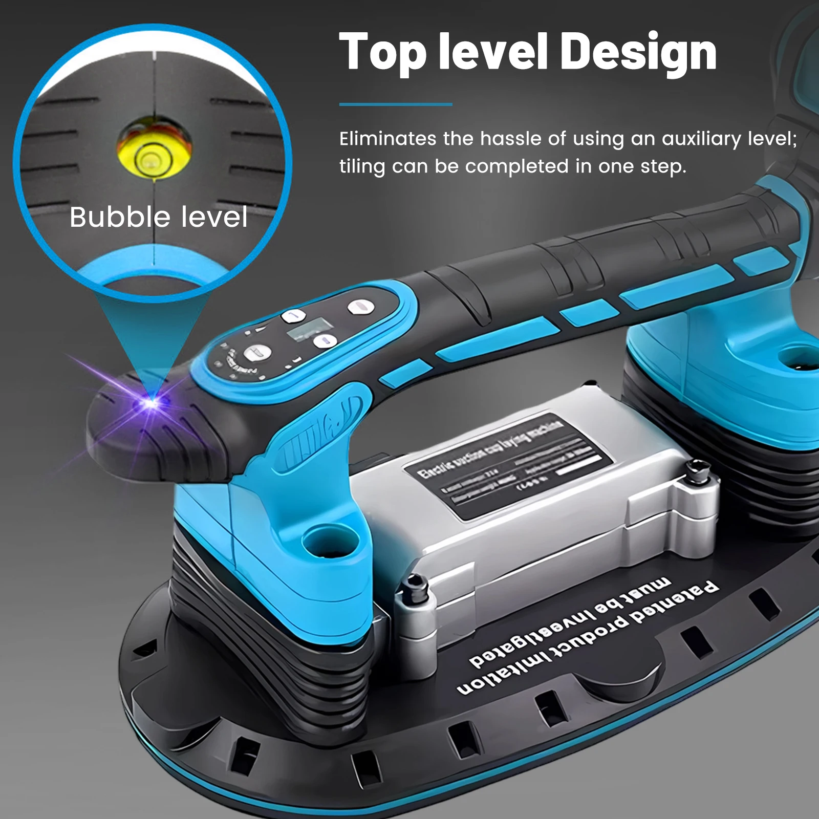 Máquina para Colocar Azulejos Podofo de 9 Velocidades con Pantalla Digital, Máquina Niveladora de Azulejos por Vibración, Herramienta Eléctrica Inalámbrica para Azulejos