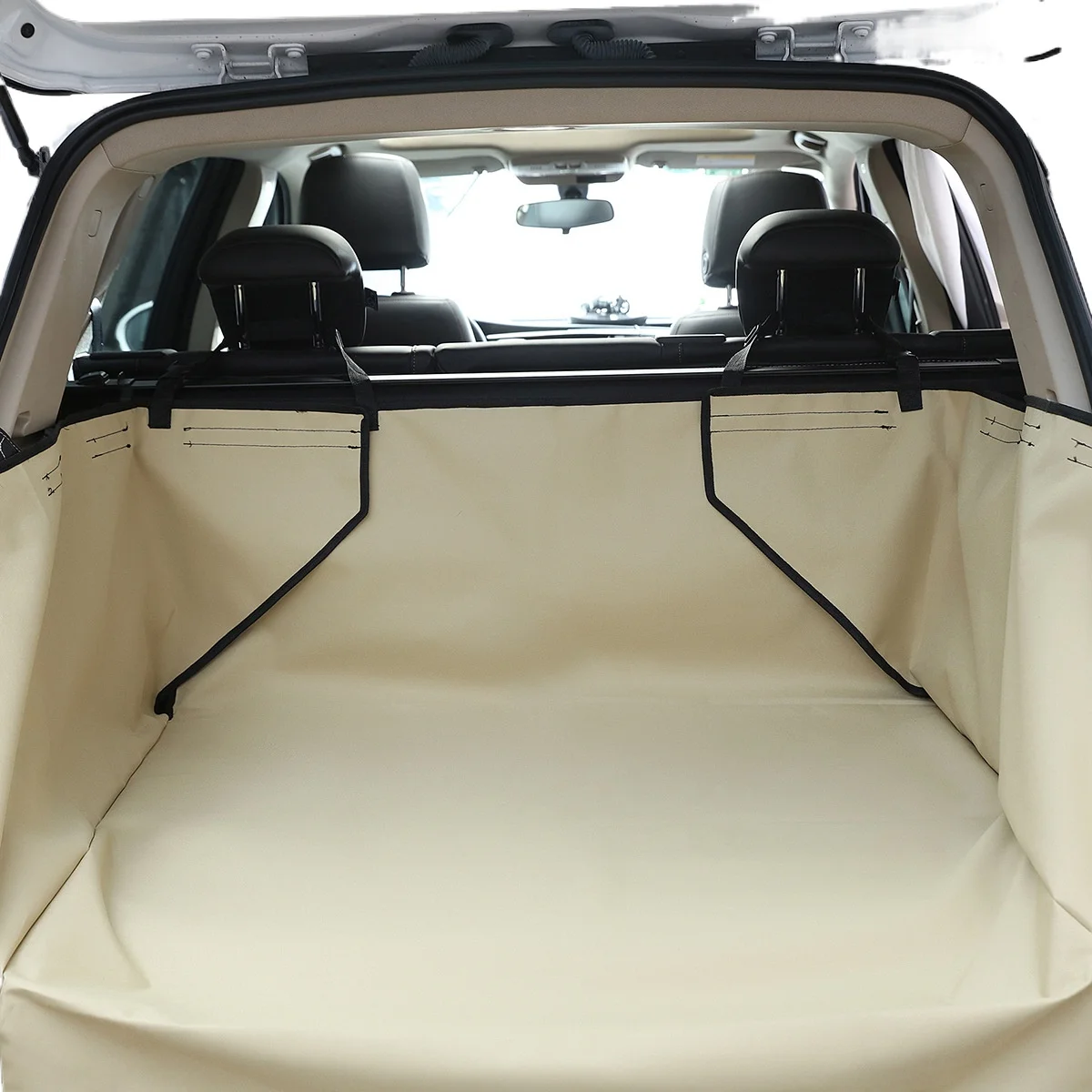 SUV Trunk Half-Cover Car Mat, Anti-Slip, Double-Layer, Pet Car Mat, Easy to Install and Remove