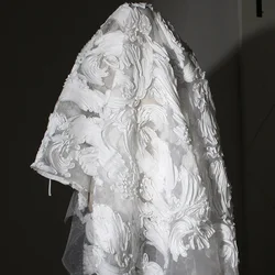 Oil brush creative standing weight texture organza skirt cloth dress dress designer fabric