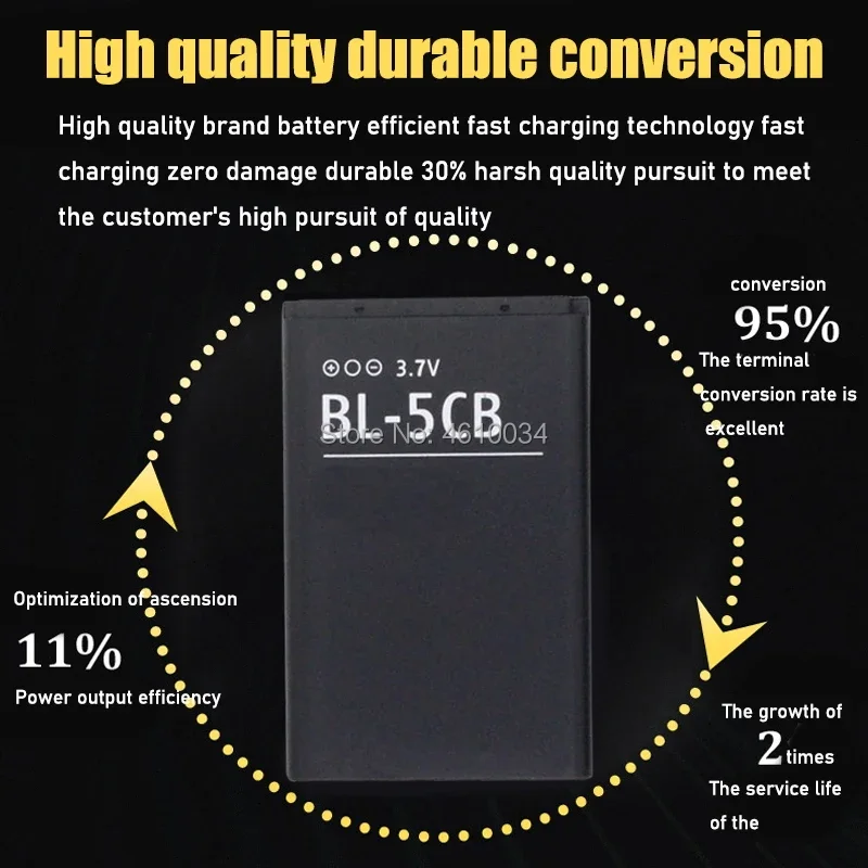 BL-5CB BL 5CB البطارية ل نوكيا 1800 E60 3600 3660 6620 6108 3108 2135 6086 6108 6230 6820 7610 بطاريات