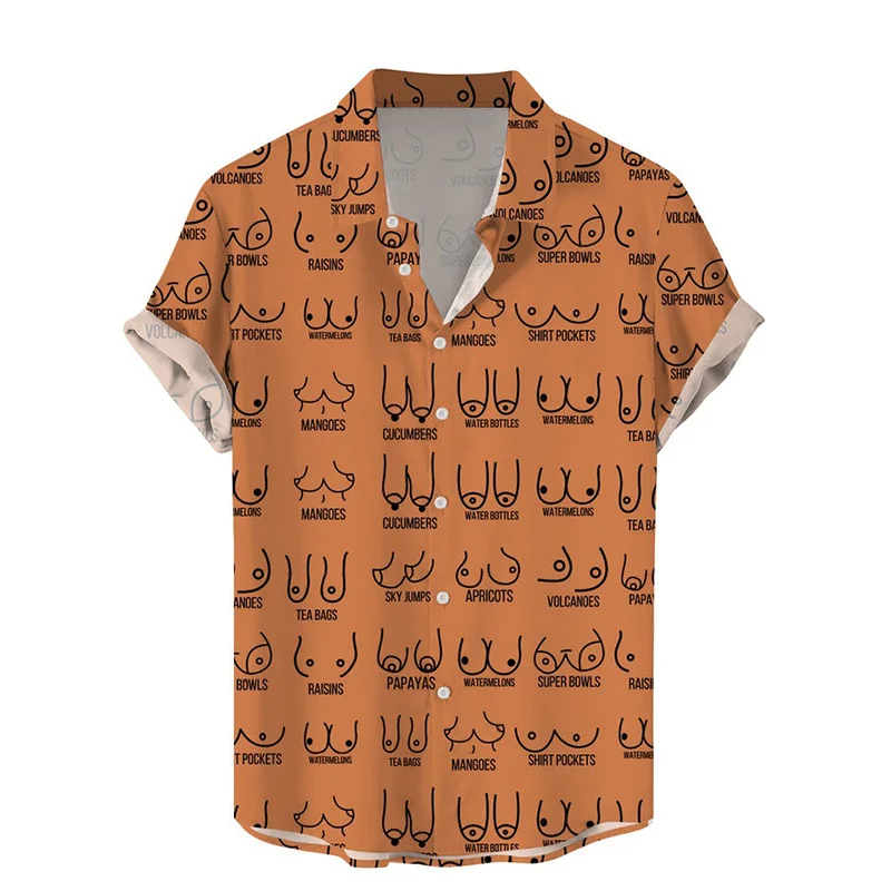 Harajuku Summer New 3D Printing Hentai Styles Shirts Sexy Patterns Graphic Short Shirts Men Fashion Cool Clothing Blouses Shirts