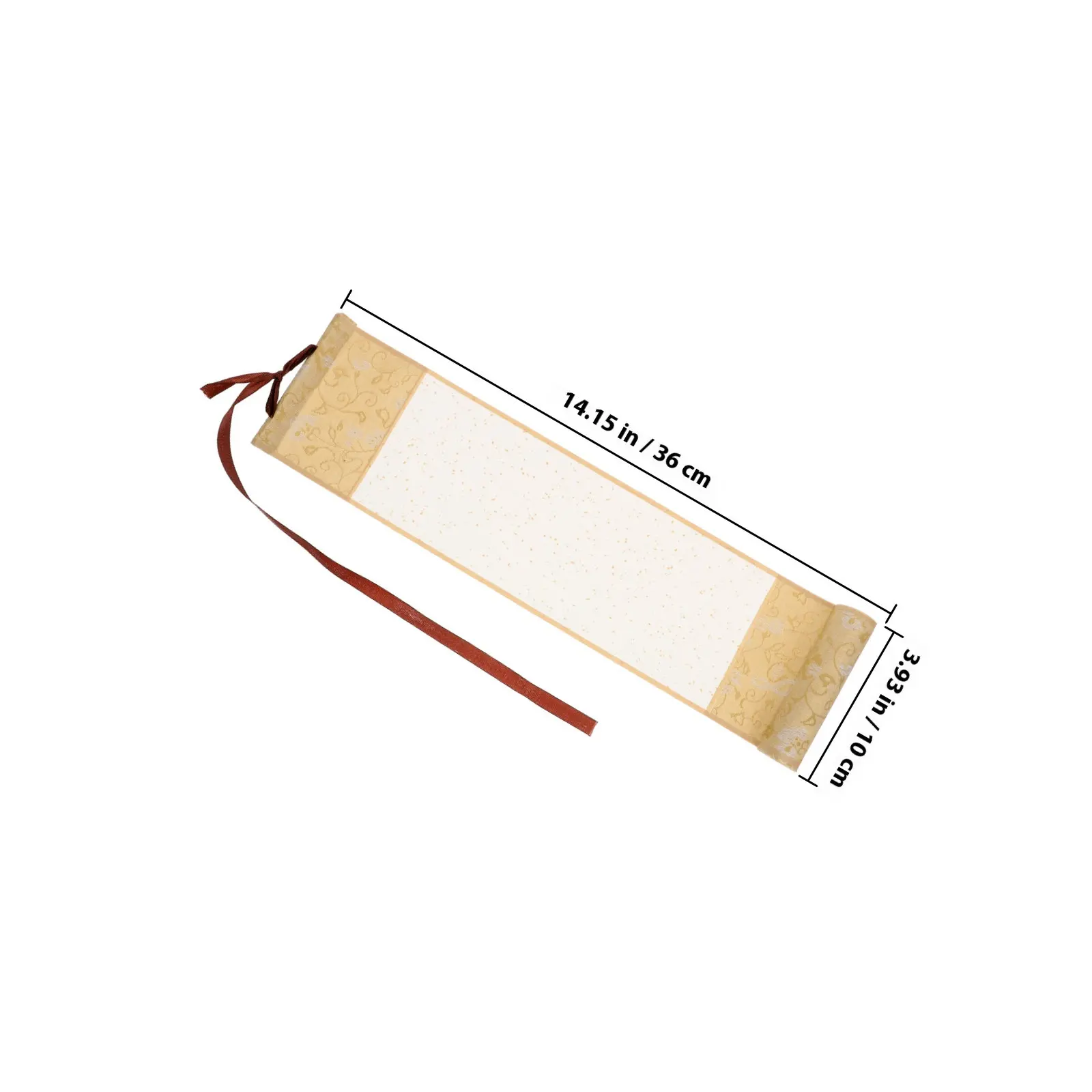 Elegant Blank Xuan Paper Roll with Wooden Hanging Rods for Calligraphy Practice Chinese Painting Ceremony Vows Art Display Wall