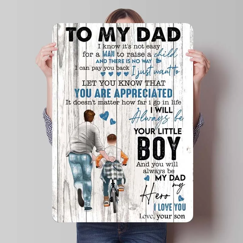 

Вдохновляющий металлический постер My Dad Day