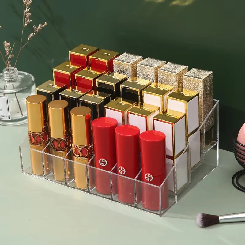9 24 36 40 Grid Acrylic Cosmetics Storage Box Lipstick Nail Polish Jewelry Sorting Display Organizer