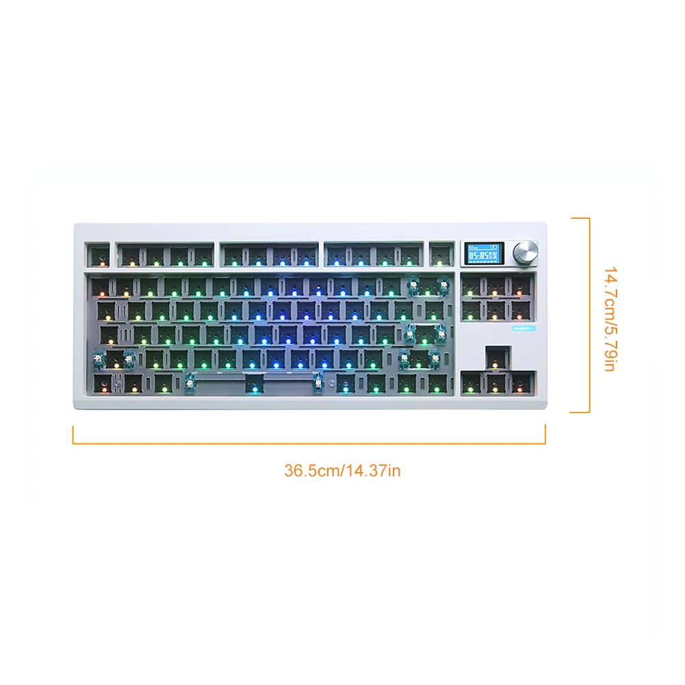 

GMK87 Mechanical Keyboard Kit Computer Keyboard 87Keys Silent Keyboard Hotswap Bluetooth-Compatible/2.4Ghz/ Type-C for PC Laptop