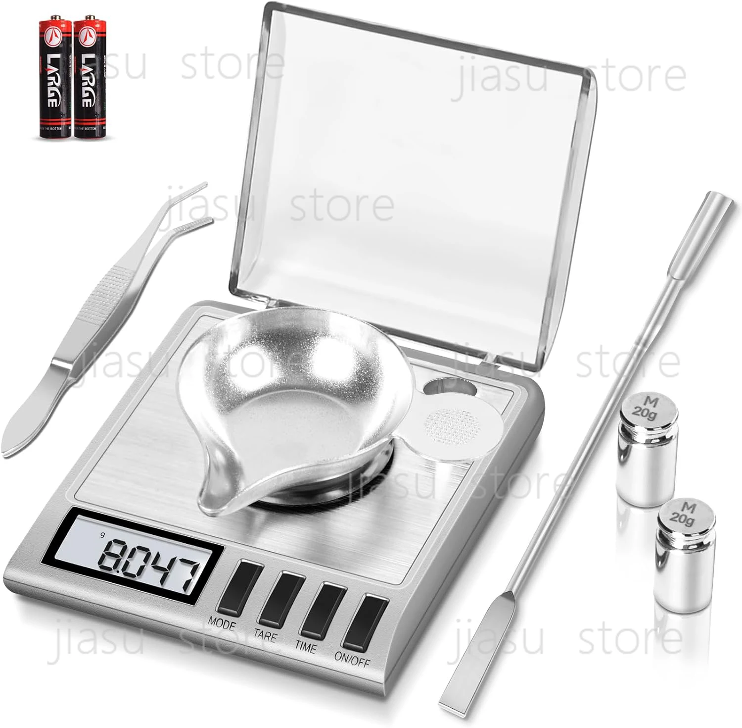 

50g/0.001g Digital Milligram Scale, High Precision Mg Scale with Calibration Weights for Jewelry, Gemstone and Reloading