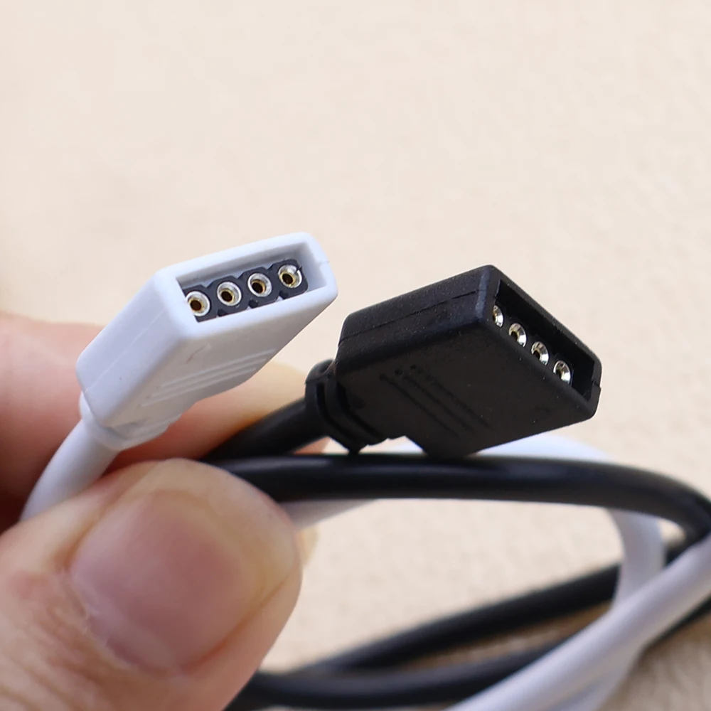 JCD 4PIN 5PIN  Electronic Cable Extension Line 0.3-5m Female Connector With Pin Adapter For SMD5050 3528 RGB CCT LED Strip Light