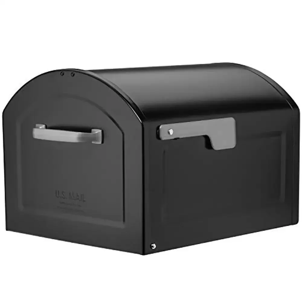 

Centennial XL Black Postmount Mailbox USPS Priority Mail Large Flat Rate Box Compatible Heavy Gauge Galvanized Steel Magnetic
