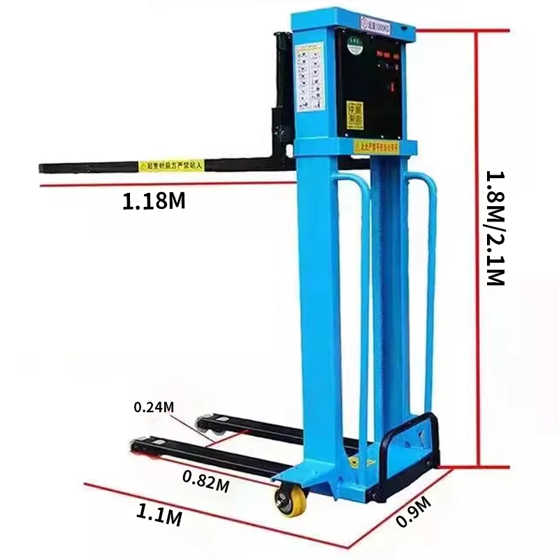 

Electric Portable Forklift Truck 800KG Portable Hydraulic Loading/Unloading Tool Compact Mobile Lift Truck Pallet(Customized)
