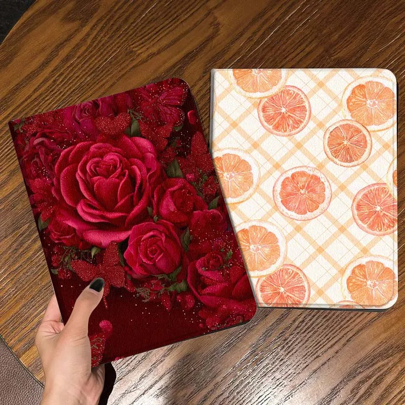 

Red Rose Butterfly Sparkle Gift Tablet Case For Samsung Galaxy Tab S7 S8 S9 S10 FE Lite