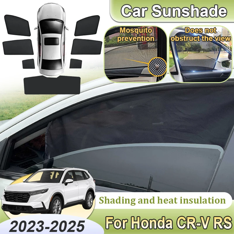 

For Honda CR V CRV 2025 Accessories MK6 RS 2023 2024 Car Mesh Sunshade Sunscreen Window Windshield Magnetic Sun Shade Visor Part