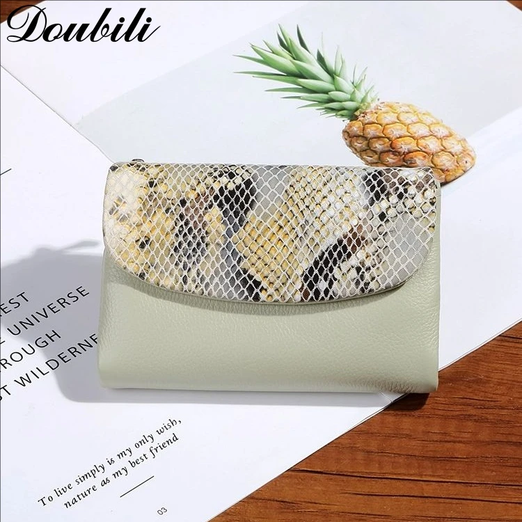 Ladies' genuine leather wallet Multifunctional snake skin handbag wallets for women Holiday gifts